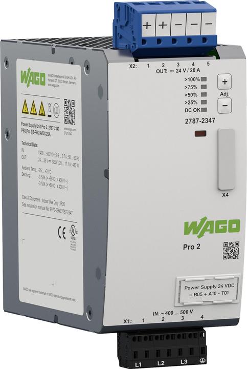 Wago Stromversorgung Pro 2 2787-23473-phasig Ausgangsspannung DC 24