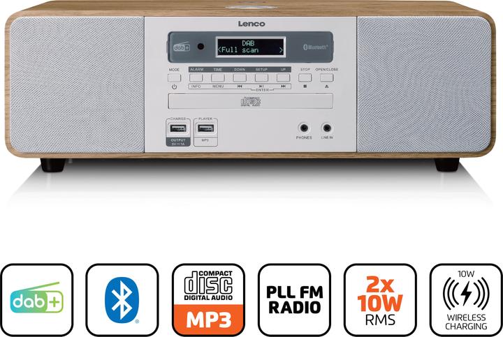 Produktbild Lenco DAR-251WDWH (DAB+, FM, Bluetooth)