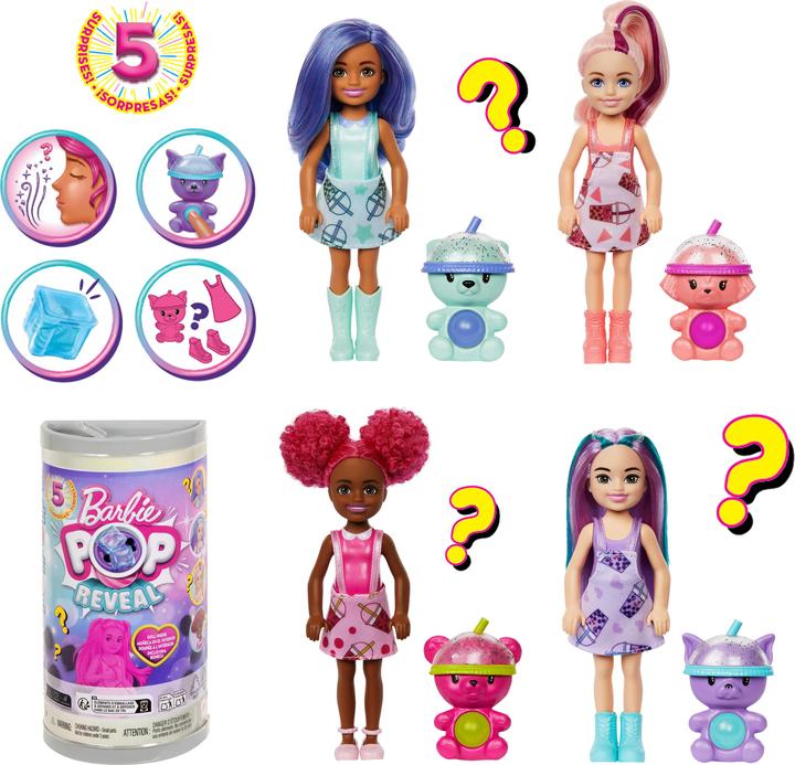 Produktbild Barbie Pop! Reveal Boba Series Chelsea Asst.
