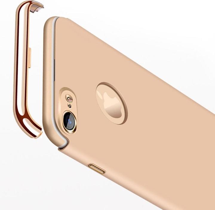 Produktbild König Design Handy Hülle Schutz Case für Apple iPhone 6 / 6s Bumper 3 in 1 Cover Chrom Silber (Apple iPhone 6)