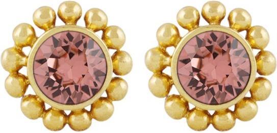 Image du produit Steinkult Boucles d'oreilles "Amy (Laiton, Pierre de cristal, Plaqué or 18 carats, Argent 925 sterling argenté)