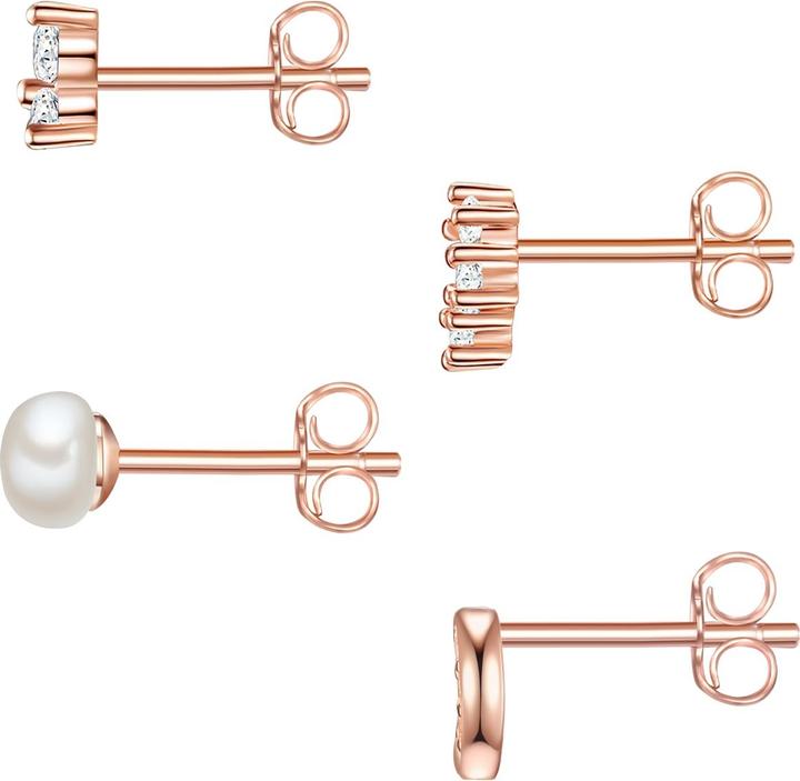 Actual product image Lulu & Jane Ladies set (earrings 2) half moon brass - 35802 (Brass)