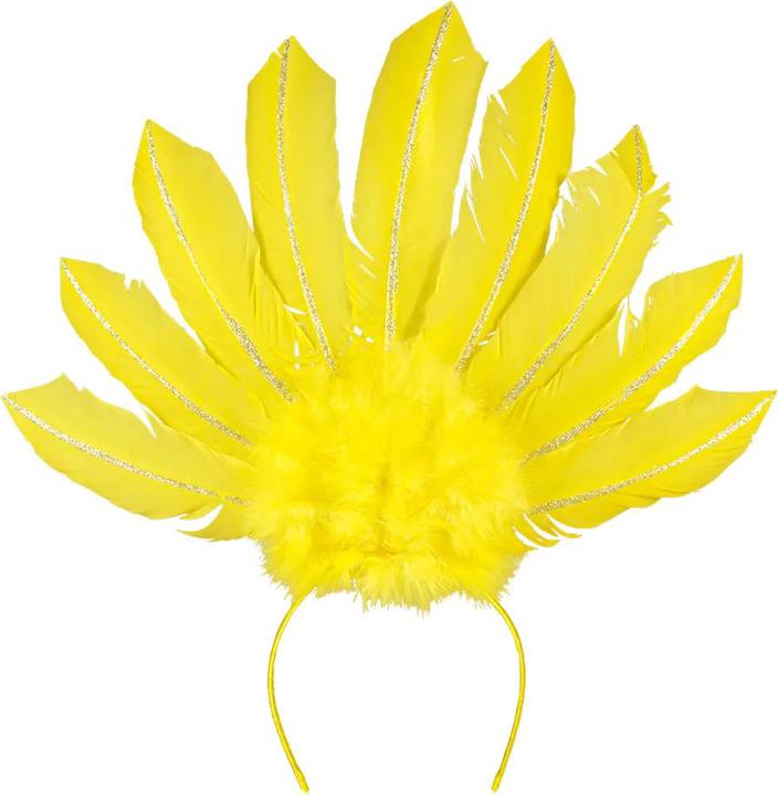 Actual product image Boland Samba feather headdress neon coloured: Tiara (hairless)