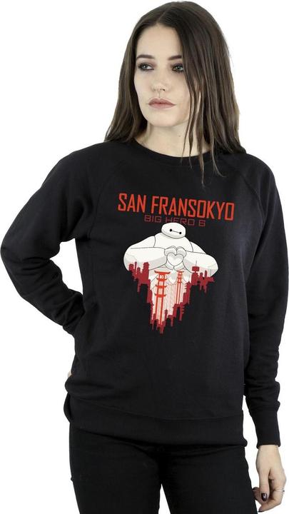 Immagine prodotto Disney Big Hero 6 Baymax San Fransokyo Heart Felpa Donna (M)