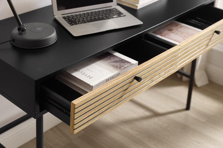 Produktbild SalesFever Schreibtisch Echtholzfurnierx75 schwarz (120 x 50 x 75 cm)