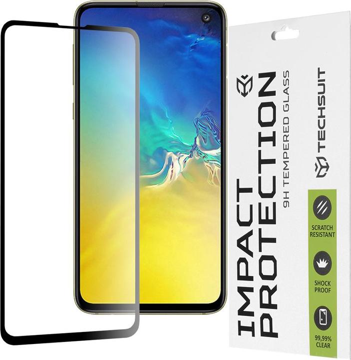 Productafbeelding Techsuit - 111D Full Cover / Full Glue Glass - Samsung Galaxy S10e - Black (1 Stuk, Samsung Galaxy S10e)