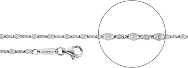 Actual product image Der Kettenmacher Plate chain silver 2,2mm 45cm (Silver 925, 50 cm)