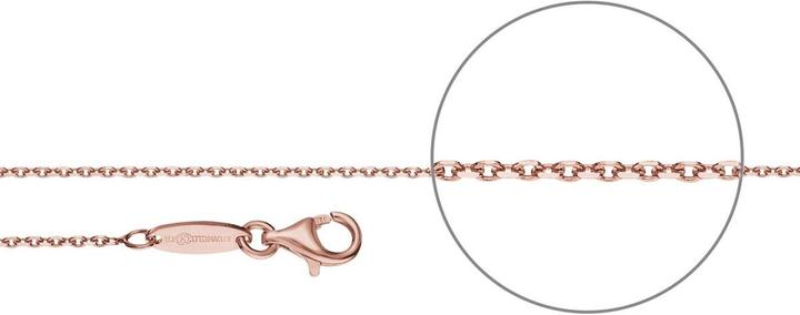 Der Kettenmacher Ankerkette Roségold Diamantiert 1,2mm 40cm (Silber 925, 40 cm)