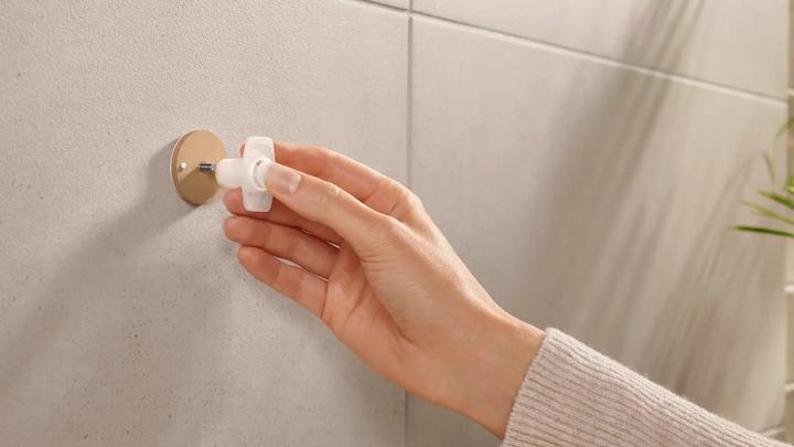 Immagine prodotto tesa MOON GREY Gancio per asciugamani con soluzione adesiva senza forare