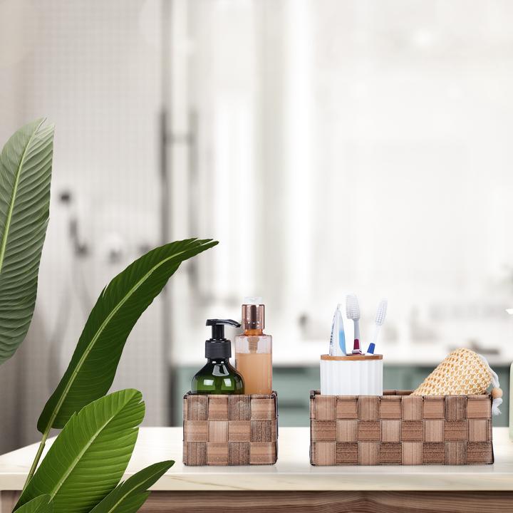 Actual product image Relaxdays 8pcs storage basket set (8 x, 35.5 x 26 x 10.5 cm)