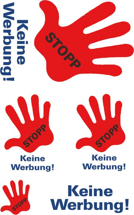 Produktbild Z-Design Informationsetiketten "Stop - Keine Werbung"