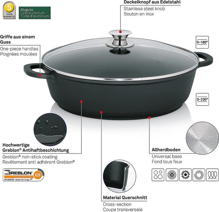 Image du produit Kela Kerros (36 cm, Poêle à frire, Fonte d'aluminium)