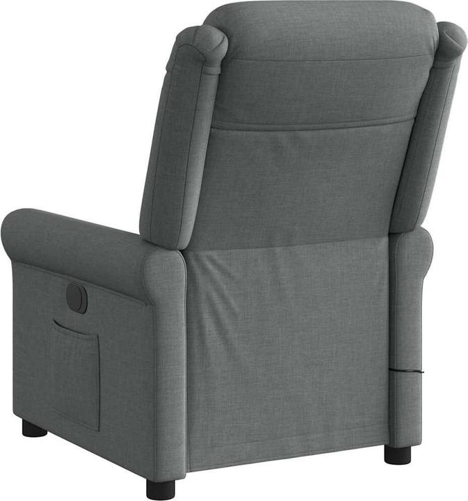 Actual product image VidaXL Massage armchair dark grey fabric massage TV armchair