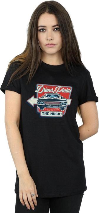 Actual product image Supernatural Womens/Ladies Driver Picks The Music Cotton Boyfriend T-Shirt (XXL)