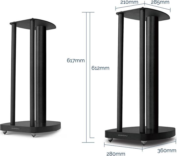 Actual product image Wharfedale EVO4 Stand Speaker standaards - Zwart - SET (1 pair)