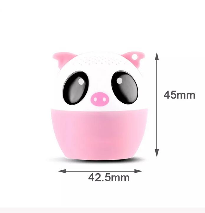 Actual product image PhoneLook Mini Speaker Speaker Lightweight Portable with Wireless Bluetooth in Animal Shape Panda Bear (2 h)