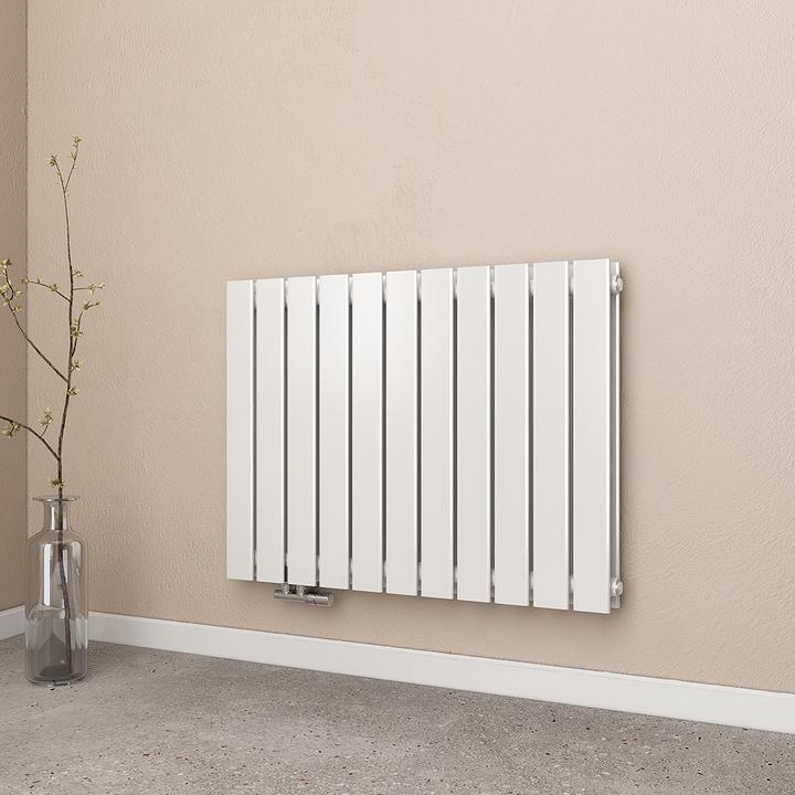 Produktbild Emke Heizkörper, Flachheizkörper mit Zentralanschluss, Weiss 63x84cm 1136W Doppellagig (1136 W)