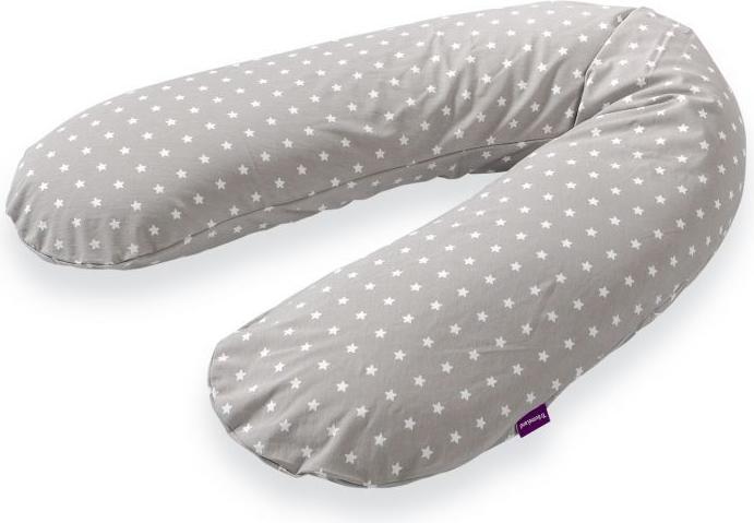 Immagine prodotto Träumeland Cuscino da allattamento elastico antracite con stelle bianche (180 cm)