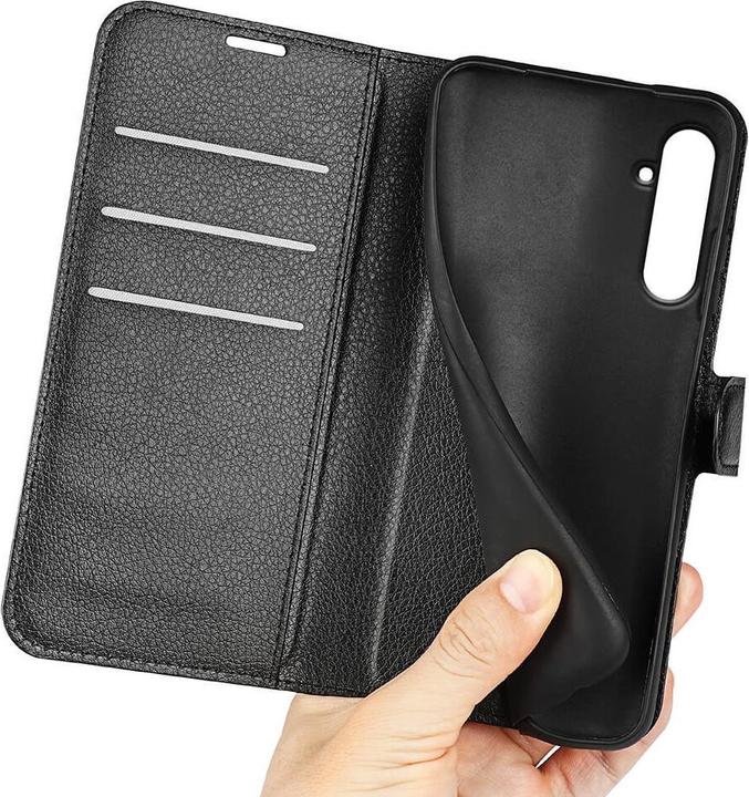 Actual product image Cover-Discount Galaxy A55 - Leather case cover black (Samsung Galaxy A55)