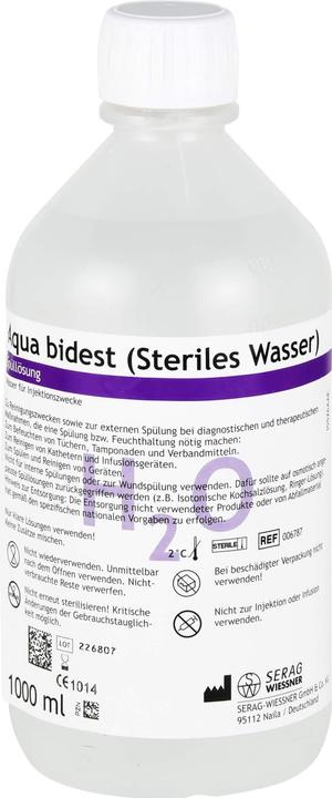 Actual product image Serag Wiessner Aqua bidest, 1X1000 ml SPL (1000 ml)