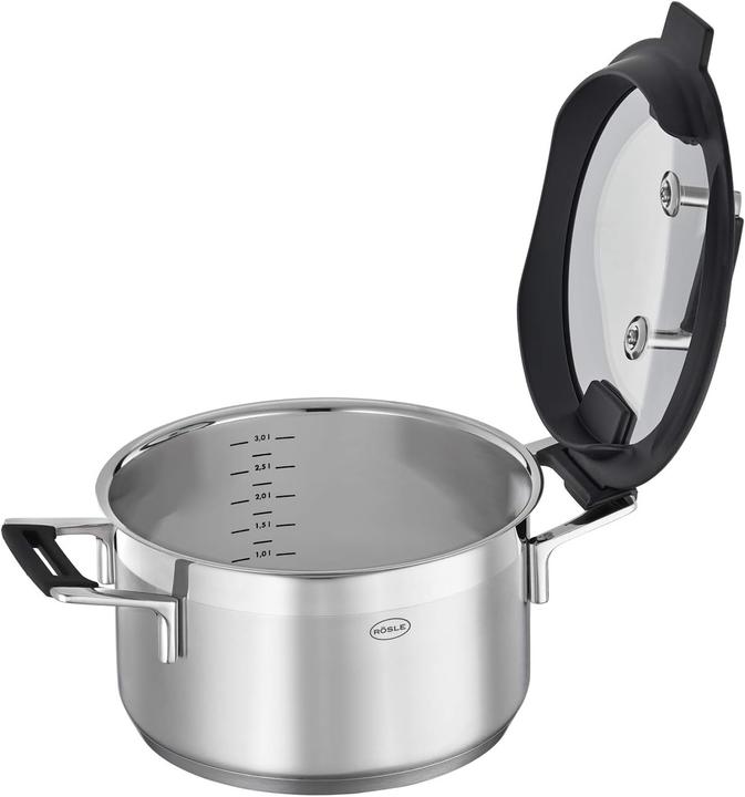 Immagine prodotto Rösle Set di pentole Röse Silence PRO 4 pezzi. (24 cm, Set di pentole e padelle da cucina, Acciaio inossidabile)
