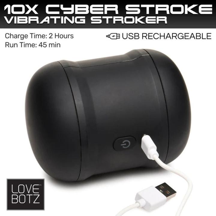 Actual product image XR Brands Cyber Stroke Vibrating Stroker