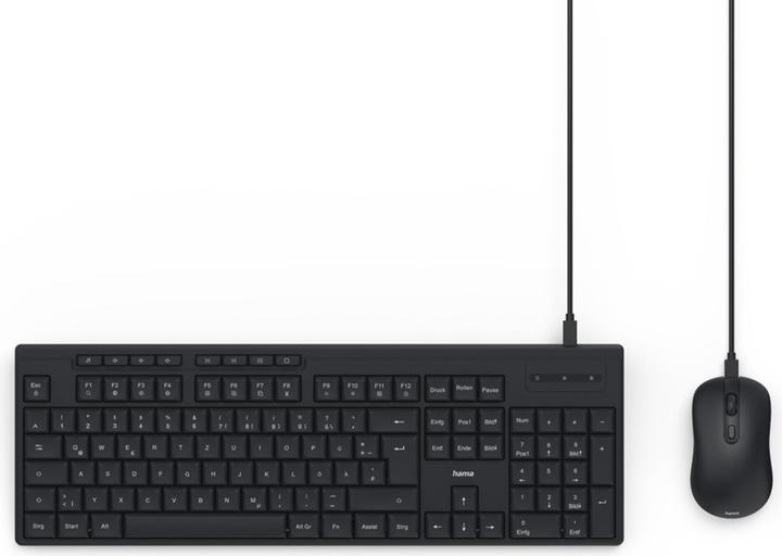Produktbild Hama USB-Tastatur-Maus-Set CKM-200 kabelgebunden Media-Tasten SW QWERTZ (DE, Kabelgebunden)