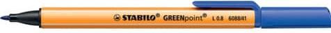 Produktbild STABILO GREENpoint umweltfreundlicher Filzschreiber (Grün, Schwarz, Lila, Türkis, Blau, Rot, 6 x)