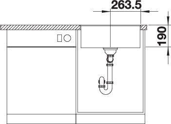 Image du produit Blanco Subline 500-F (Evier encastré, 52.70 cm, 42.70 cm)