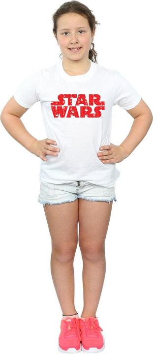 Actual product image Star Wars Girls Christmas Logo Cotton T-Shirt (140, 146)