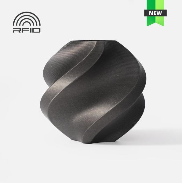 Actual product image Bambu Lab PLA Metal - Iron Gray Metallic - 1.75mm (PLA, 1.75 mm, Grey)