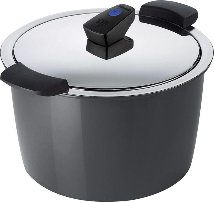 Kuhn Rikon HOTPAN® COMFORT Servierkochtopf grau 5.0 L · Ø 22 cm (22 cm, Kochtopf, Edelstahl)