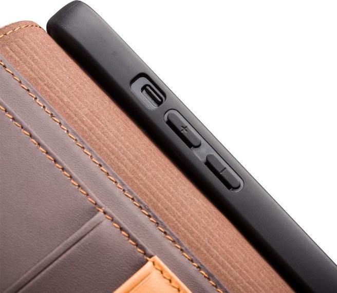 Produktbild QiAlino Modische Echtleder Bookcover Hülle (Apple iPhone 13 Pro Max)