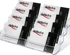 Produktbild Deflecto ® Visitenkartenständer nicht gefüllt 400 Karten Polystyrol transparent