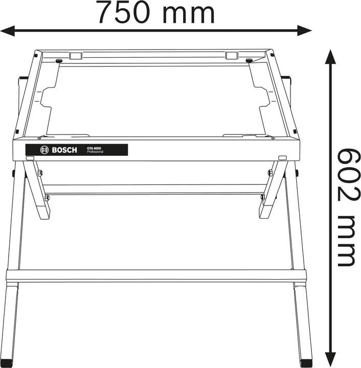 Actual product image Bosch Professional GTA 6000 Professional (75 cm, 75 cm)