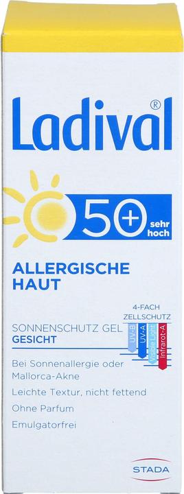 Immagine prodotto Ladival Gel di protezione solare per pelli allergiche SPF 50+, 50 ml Gel (Crema solare, SPF 50, 50 ml)