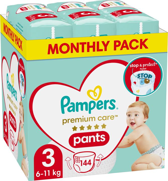 Pampers Premium Care (Gr. 3, Monatsbox, 144 Stück)