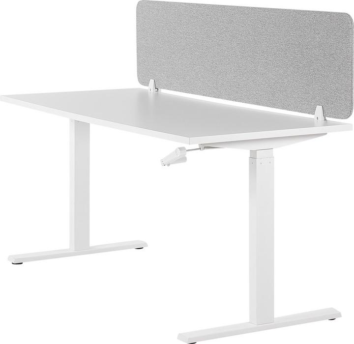 Image du produit Beliani Cloison de bureau gris clair 160 x 40 cm WALLY