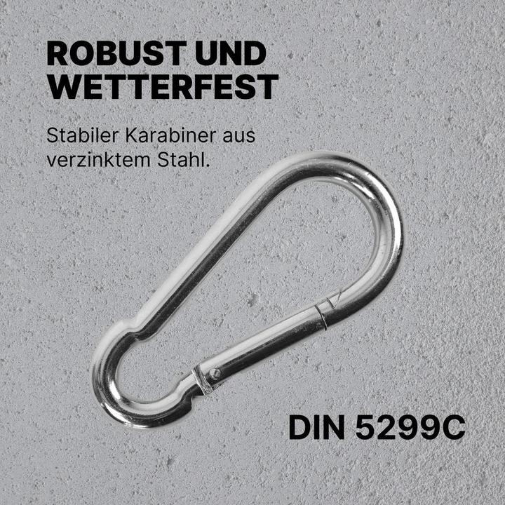 Actual product image Dönges Feuerwehr-Karabinerhaken, DIN 5299 C, 100 x 10 mm, verzinkt, 10 x 100 mm