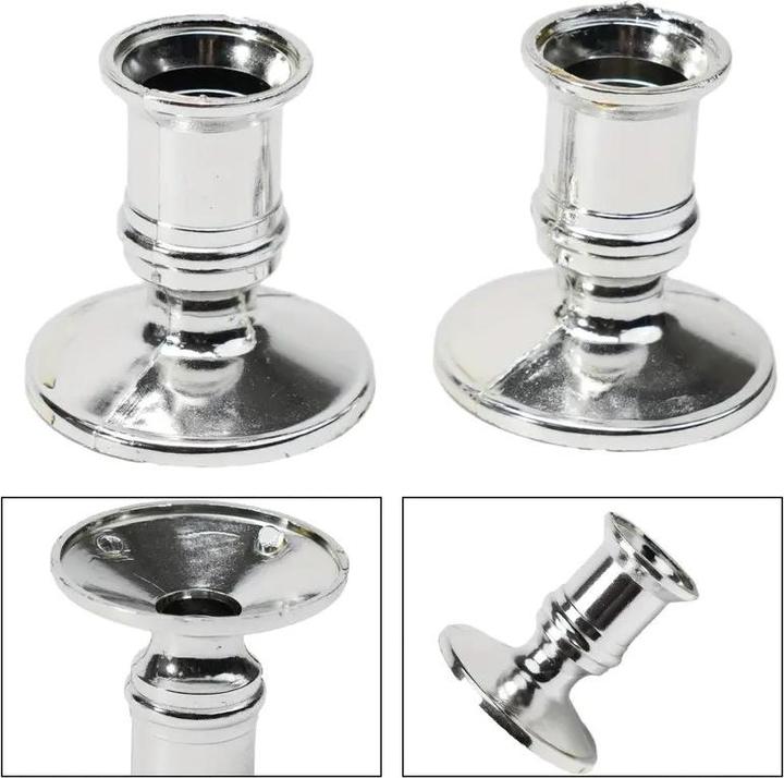 Immagine prodotto Cbx Kerzenständer 3 Köpfe, Kerzenleuchter 3-armig, Kerzenhalter Silber