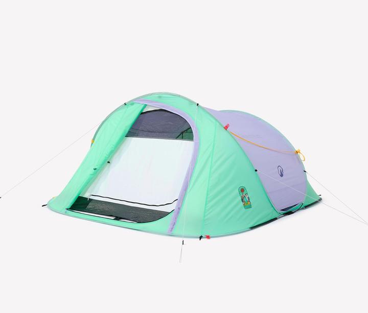 Actual product image Quechua Instant 3-person camping tent, 2 Seconds Limited Edition, Summer (Pitching tent, 3.56 kg, 3 persons)