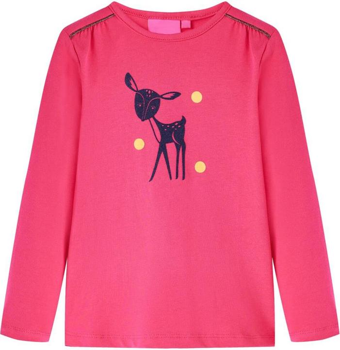 Image du produit VidaXL T-shirt manches longues enfant rose vif 116,Composition : 95% Coton (116)
