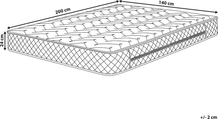 Produktbild Beliani Taschenfederkernmatratze Memory Foam medium 140 x 200 cm abnehmbarer Bezug GLORY (140 x 200 cm, Federkern)