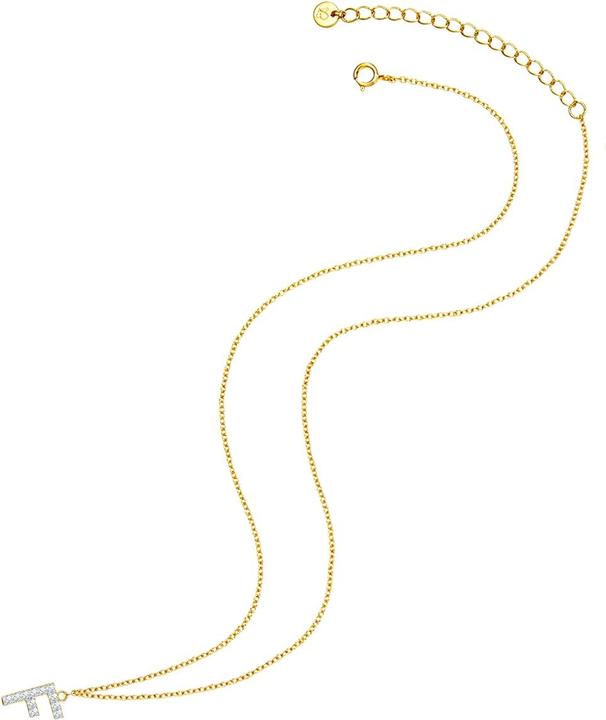 Produktbild Glanzstücke München Damen Buchstabe F Sterling Silber Zirkonia Gelbgold 45,0 cm Basiskette + 5,0 cm Verlängerung - 32120 (Sterling Silber, 40 - 45 cm)