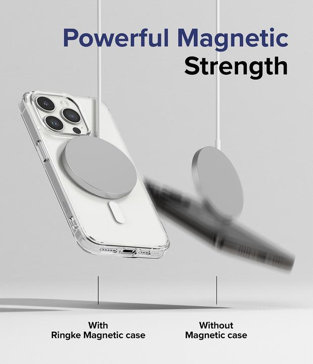 Actual product image Ringke iPhone 15 Pro Case Fusion Magnetic Matte Clear (Apple iPhone 15 Pro)