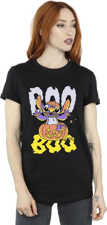 Actual product image Lilo & Stitch Womens/Ladies Boo Pumpkin Cotton Boyfriend T-Shirt (XL)