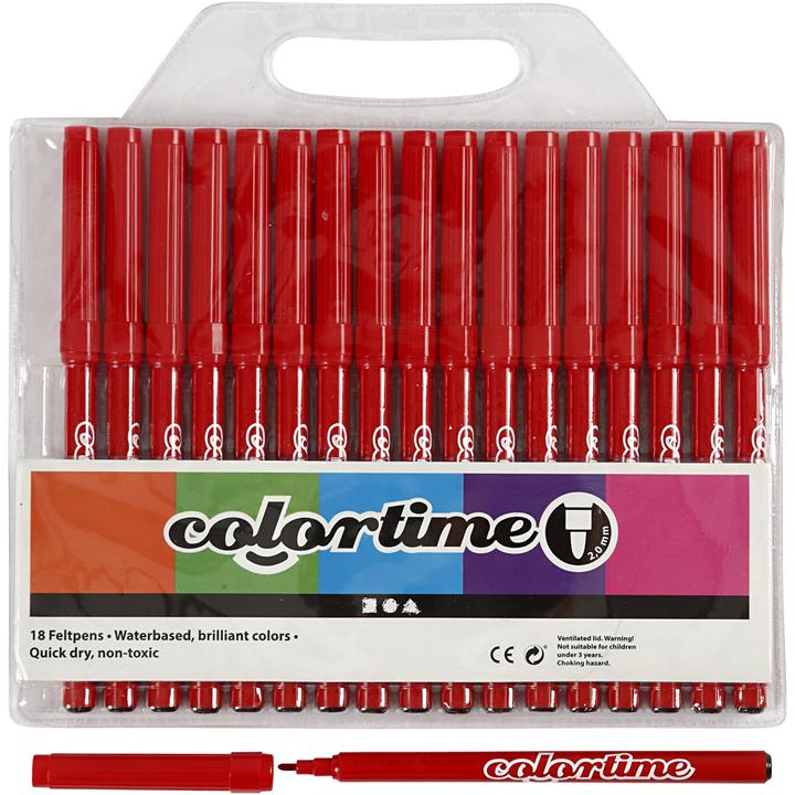 Creativ Company Penne a cavallo, 18st. (Rosso, 2 mm, 18 x)