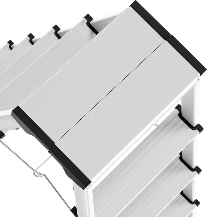 Produktbild Hailo D60 StandardLine, Alu-Sicherheits-Doppelstufenleiter, 2 x 5 Stufen (Trittleiter, 265 cm)