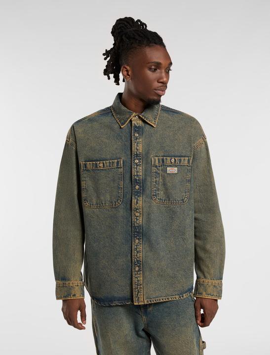 Image du produit Dickies Houston Ls Shirt Yellow Fade Ind (L)