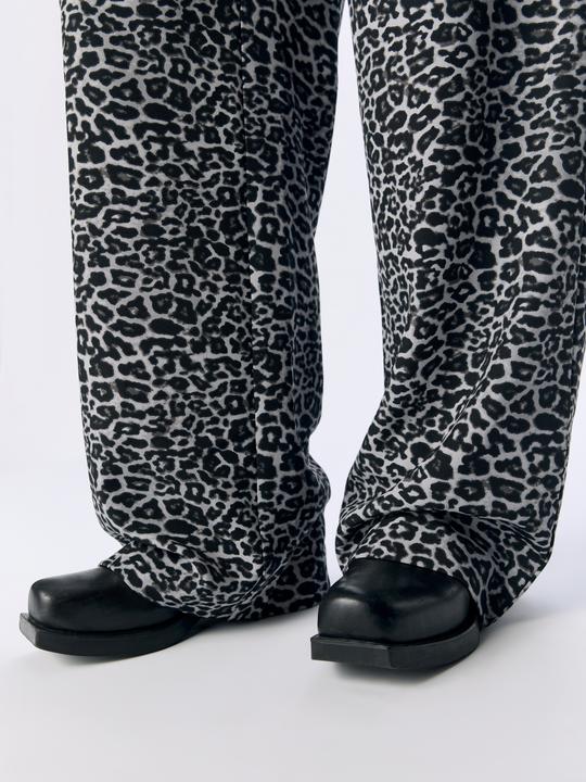 Actual product image Object Leoprint trousers with wide leg (36)